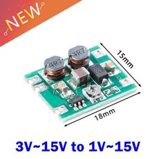 DC-DC 벅-부스트 컨버터 모듈 3V ~ 15V ~ 1V ~ 15V 5V 6V 9V 12V 700ma/5W 스텝 다운/업 가변 전원 전압 레, 한개옵션0