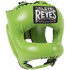 CLETO REYES 전통 가죽 복싱 헤드 기어 w / Nylon Face Bar-Citrus Green, 단일옵션
