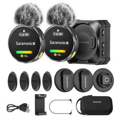 정시출고 Saramonic 무선 라발리에 라펠 콘덴서 마이크 아이폰 PC용 안드로이드 카메라 게임, BlinkMe B2, 01 BlinkMe, 1개