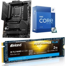 INDARL 인텔 코어 i713700K 데스크톱 프로세서 168P+8E 번들LGA1700 MSI MAZZ790 토마호크 WiFi DDR4 MB 및 2TB Gen4 2280 SS - 인텔i713700k