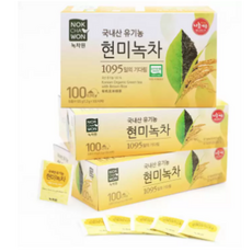 녹차원 유기농 현미녹차 1.2g x 100티백 x 3박스 (총300개), 3개, 100개입