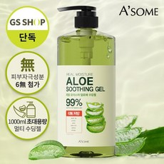 에이썸 알로에베라 모이스처 수분 초대용량 수딩젤 1000ml, 1개, 1L