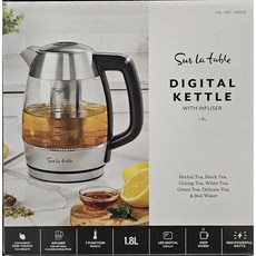 설라테이블 디지털 티 케틀 1.8L 티포트 티메이커 무선주전자 차탕기 보온