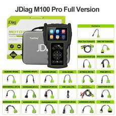 JDiag M100 Pro 오토바이 스캐너 진단 도구 OBD2 결함 BMW 혼다 야마하 스즈키 KTM용 코드 리더, 03 Full Version-23