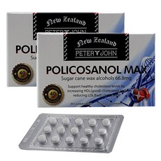 뉴질랜드 피터앤존 고함량 폴리코사놀 MAX 66.8mg 60정 2통, 1통에 66.8mg 60정