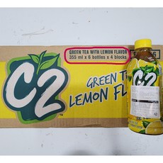 C2 그린티 레몬향 녹차음료 worldfood, 355ml, 24개