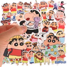 짱구 조각 스티커 50pcs 캐리어 텀블러 스티커, 50매