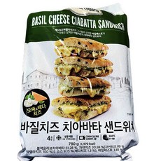 엠앤에이치 바질치즈 치아바타 샌드위치, 780g, 1개