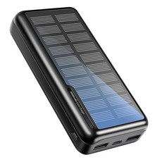 태양열 휴대폰충전기 휴대용 블랙 30000mAh KC인증