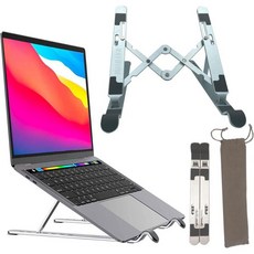 노트북 스탠드 멀티 앵글 및 조정 가능한 인체공학 마운트 컴퓨터 10인치에서 15.6인치 노트북용 MacBook Air Pro 접이식 휴대용 태블릿 홀더와 호환되는 미끄럼 방지