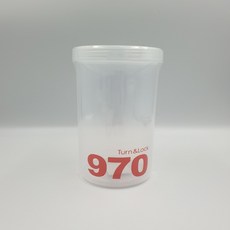 HOME DECO 플라스틱 원형 밀폐용기, 7호 (970ml), 5개