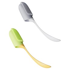 Allilio 손잡이 강아지 칫솔 2 개 고양이와 개 180도 실리콘 강아지 손가락 칫솔