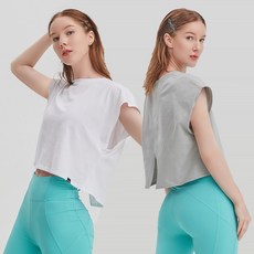 리바디 요가복 필라테스복 반팔티셔츠 심플 오버핏 R9M-TN4639 ALL