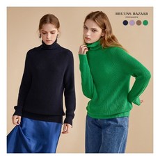 [브룬스바자] () 코튼100 코지 터틀 니트 4종