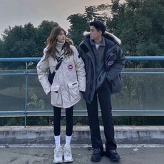 커플 다운재킷 자켓 겨울 야외 작업복 잠바 모자 자켓