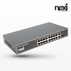 넥시 NX1122 16P+2P+1SFP 포트 POE 스위치(150W)/NX-POE1816GSR-150/Auto MDI/MDI-X 포트/