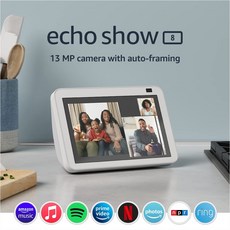에코쇼 8 Echo Show (2세대) AI 스피커 인공지능 스피커 스마트 스피커, Glacier White