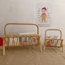 라탄책꽂이 등나무 간이 잡지꽂이 매거진랙, A