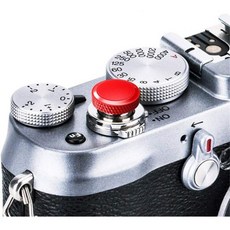 소프트 릴리즈 셔터 버튼 레드 + 블랙 Fuji Fujifilm X100VI X100V X-T5 X-T4 X-T30 X-T20 X-T3 X-T2 X-T10 X-Pro2 X-Pro1, 레드+레드., 1개