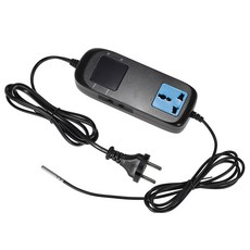 전자 온도 조절기 소켓 ac 90v-250v가있는 디지털 디스플레이 사육 온도 컨트롤러 열전대 온도 조절기, 검은색