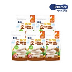 베베쿡 처음먹는 유기농 순떡뻥, 백미, 20g, 5개