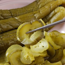  [프레시멘토] 국내산 오이로 만든 아삭하고 새콤한 슬라이스 오이지 1kg, 6개 
