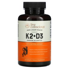 라이브 컨셔스 K2D3 뼈 & 심장 Health 60 정, 60정, 1개