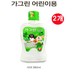 디비바바_ 충치예방!! 가그린 어린이 380ml_사과 가글, 2개, 380ml
