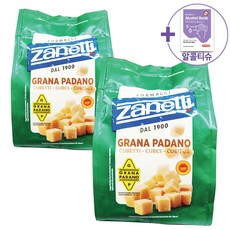코스트코 ZANETTI 자네티 그라나파다노 큐브 치즈 400G X 2팩 원산지 이태리 [아이스박스] + 더메이런알콜티슈 / 와인치즈 스낵치즈, 2개