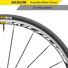 Mavic AKSIUM 도로 자전거 카본 휠 레이스 사이클링 자전거 림 데칼 방수 태양 증거에 대한 두 바퀴 세트 스티커