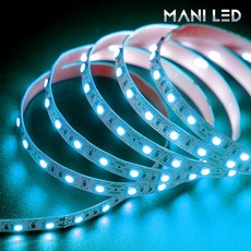 마니LED 주문제작 플렉시블 3528 5050 LED바 12V 24V 10cm, 5050 비방수 흰띠 12V 10cm 스카이 블루, 1개
