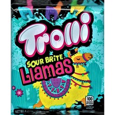 Trolli Sour Brite Llamas Gummi Candy 4.25 Ounce ( 1 Bag ) Trolli Sour Brite Llamas 구미 캔디 4.25온스(1봉, 120g, 1개