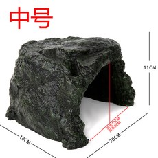 거북이 은신처 육지거북이 파충류 반수생 레오파드 취미 사육장 키우기 육지거북 동굴 대형, 미들 사이드 대피