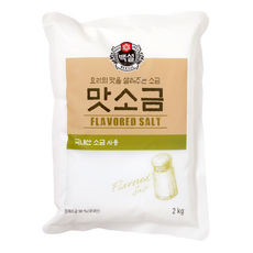 맛소금 정제소금 중간입자 백설, 2kg, 24개