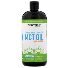 젠와이즈헬스 젠와이즈 헬스 카프릴릭C8 +C10 MCT오일 무향 946 ml Zenwise Health Caprylic(C8) + Capric(C10) MCT Oil, 2개묶음(5%할인), 1개 - 카프릴릭