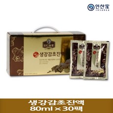 인산가 생강 감초 진액 (80mlX30팩) 국산 자연산 생강 감초 차 청 원액, 인산가 생강 감초 진액 30팩