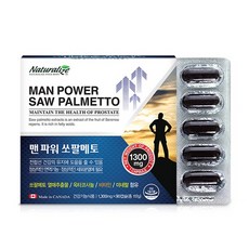 맨즈파워 전립선 파워업 쏘팔메토 옥타코사놀 아연 1300mg, 1개, 90캡슐, 90개