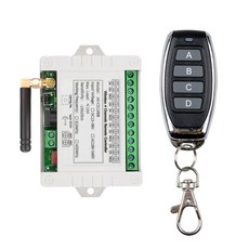 스마트 다중 무선 릴레이 RF 리모컨 스위치 DC 12V 36V 433MHz 4 채널 10A 리시버 + 4CH 금속 송신기, 03 03 1receiver 1remote