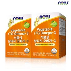 나우푸드 식물성 알티지 오메가-3 30캡슐 2박스 2개월분, 단일/상품