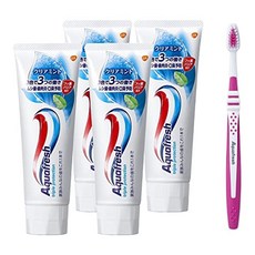 Aquafresh 아쿠아프레시 클리어민트 치약 140g 4개 + 칫솔 포함 ※색상은 선택하실 수 없습니다, 1개, 1ml