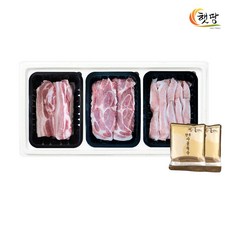 [햇땅] 홍성한돈 구이 선물세트 4호_가방없음 (삼겹살400g + 목살400g + 항정400g + 한우사골육수400gx2봉), 1개