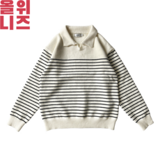 최우식스트라이프니트