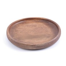 아카시아 우드 접시 나무 소반 플레이트 원목 식기 2호 24.5cm