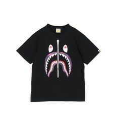 A BATHING APE 베이프 남성 데일리 캐주얼 상의 컬러 카모 샤크 티셔츠