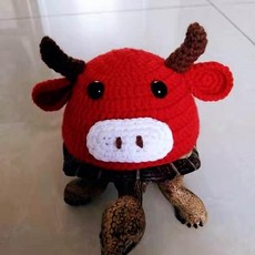 애완거북이 옷 의류 반려거북 육지거북 등껍질옷 10cm, 10-15cm, 붉은 송아지 소, 1개