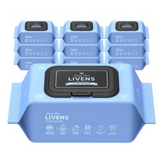 리벤스 퓨어워터 아기물티슈 엠보싱 캡형, 10개, 100매, 50g