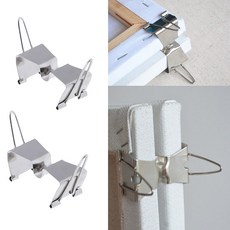 JC Prettyia 2Pc 젖은 캔버스 캐리어 클립 아트 용품, 스테인레스 스틸