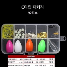 웨베이 스팽글 루아 미끼 플라이 훅 세트 부투기 개울 싱글 루아 페이크 미끼 세트, 세트C타입(92PCS)