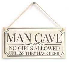 NMT Man Cave No Girls Allowed Unless They Have Beer - Funny [B Type] - P0551077D3N95G2, B Type