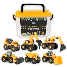 happy play 工程車玩具6入組, 混色